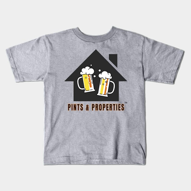 Pints and Properties Logo Kids T-Shirt by Five Pillars Nation